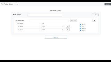 PhpProjectBuilder-DEMO | generate php project  |  PHP project | MySQL | Bootstrap4 | Softweb