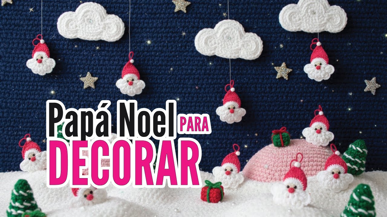 Papá Noel en Crochet Fácil 🎅 Decoración Navideña Paso a Paso