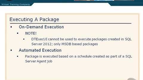 Implementing a Data Warehouse with SQL Server 92 Executing a Package   YouTube