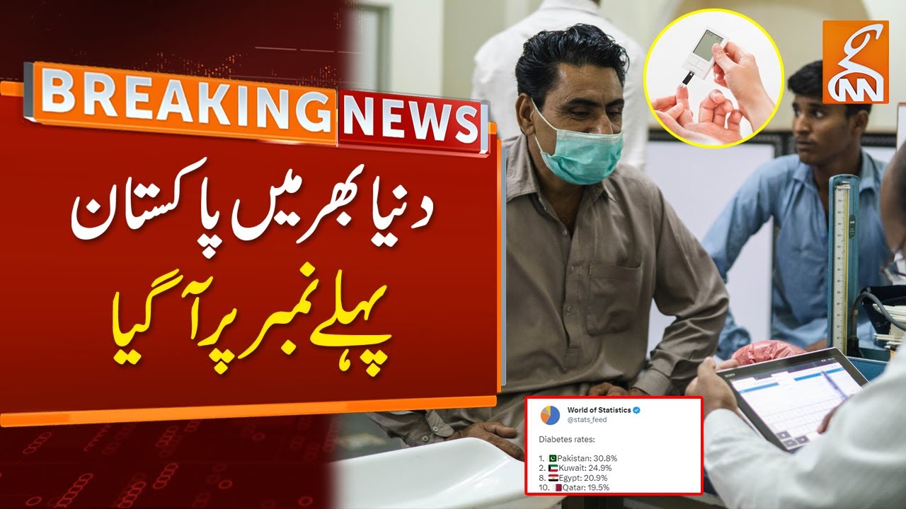 Pakistan Ranked Number One in World Prevalence Of Diabetes YouTube