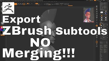 How to Export All SubTools From ZBrush Without Merging
