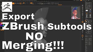 How to Export All SubTools From ZBrush Without Merging