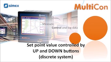 MultiCon CMC Application – Set point value controlled by UP and DOWN buttons (discrete system)