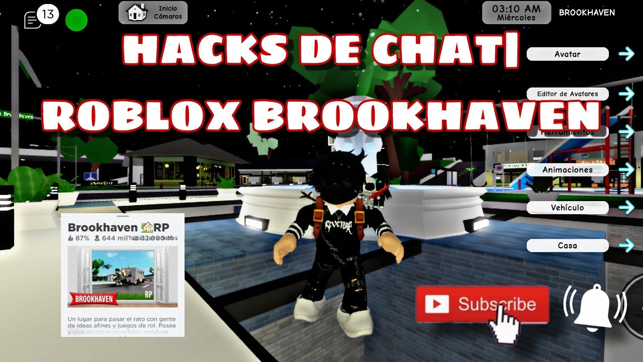 enseñando hacks de chat | roblox Brookhaven - YouTube