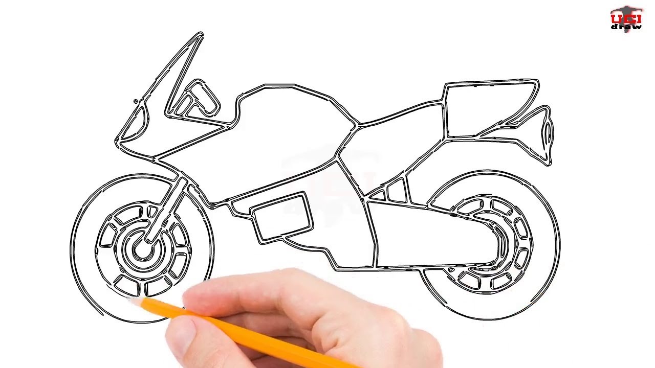 4 Ways to Draw a Motorcycle - wikiHow