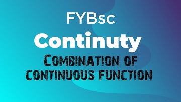 Combinations of continuous function continuity #Fybsc #nirali Publications #new Syllabus 2020