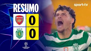 Resumo Arsenal 0-0 Sporting - Uefa Champions League 202526 Sport Tv