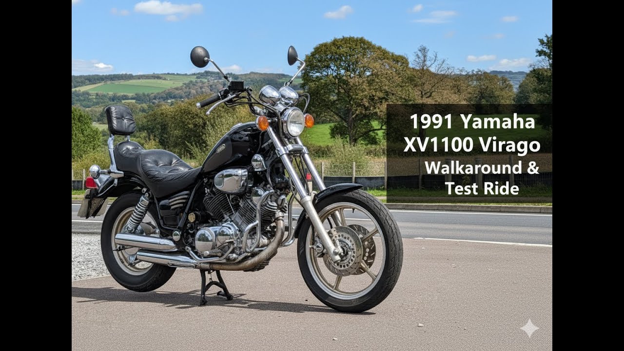 1991 Yamaha XV1100 Virago Walkaround & Test Ride