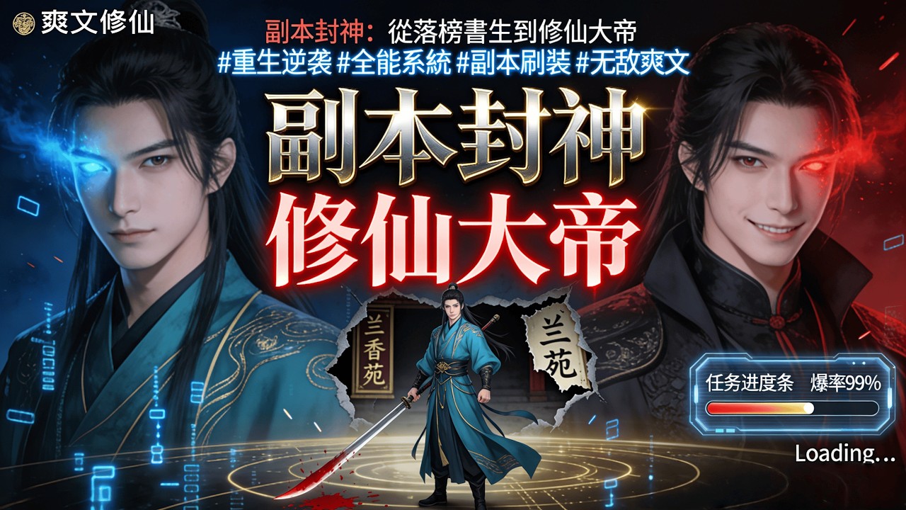 連載中《副本封神：從落榜書生到修仙大帝》前世慘死轉生異世，科舉落榜瀕死覺醒副本系統！刷怪爆丹爆功法，從廢少一路橫推武道修仙！