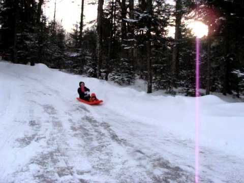 Wyatt and Charlotte Slide the Driveway