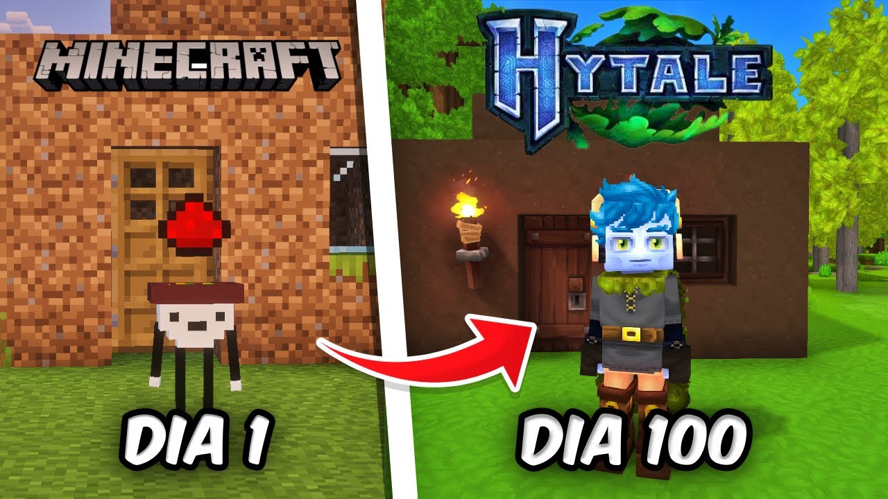 HYTALE É O MELHOR JOGO QUE EU JA JOGUEI. SOBREVIVENDO AS PRIMEIRAS NOITES