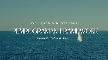 Pertemuan 6 - Pemrograman Framework