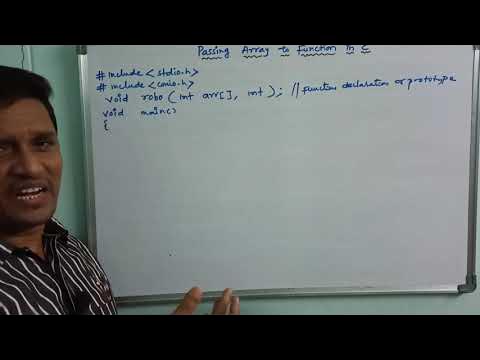 Passing Array as an Argument to a Function in C | C-Language Tutorial ...