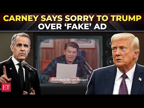 Canadian PM Mark Carney apologises to Donald Trump after anti-tariff Reagan ad backfires