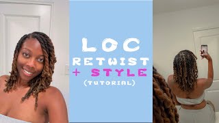 Ultimate LOC Retwist Hack  | Palm Roll Tutorial | TwoStrand Twist