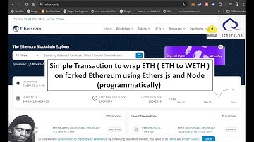 Simple Transaction to wrap ETH ( ETH to WETH ) on forked ethereum using Ethers.js and Node