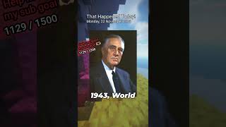 📅 That Happened Today! Monday, 22 November 1943 #shorts #history