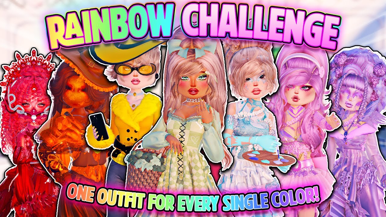 RAINBOW CHALLENGE in DRESS TO IMPRESS! (One Outfit for *EVERY* COLOR!)