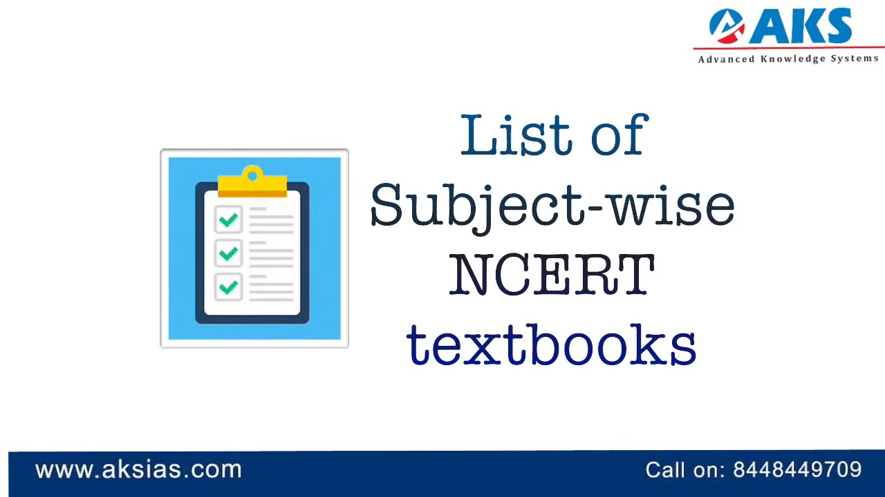 NCERT Subject-wise books list | MAINS GENERAL STUDIES PAPER 1 | AKS