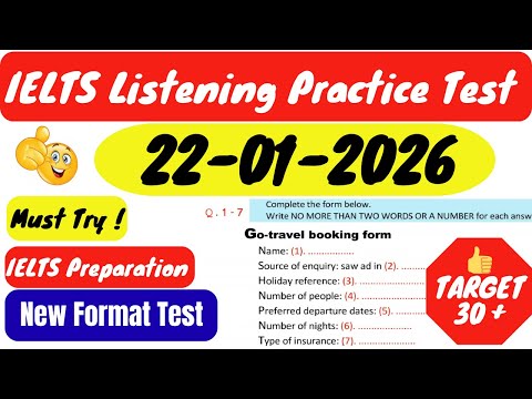 IELTS LISTENING TEST 2026 | IELTS LISTENING PRACTICE TEST WITH ANSWERS 2026