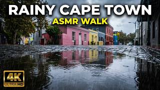 4K Rain in Cape Town: Relaxing ASMR Walk in De Waterkant 🇿🇦