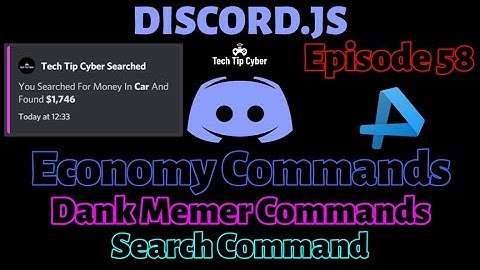 How To Make Discord.JS BOT | Episode 58 - Search Command(Economy Command) | Tech Tip Cyber