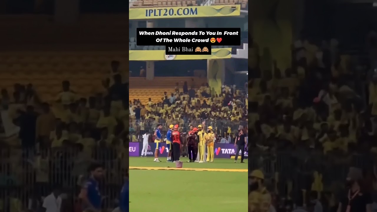 MS Dhoni responds to a Fan in front of the whole crowd | Chennai Super Kings #msdhoni #whistlepodu