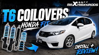 Honda Fit Coilover Install DIY | MaXpeedingRods T6 Review