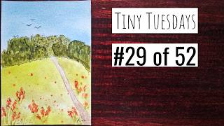 Easy Watercolor Landscape Tutorial for Beginners | Tiny Tuesday #29