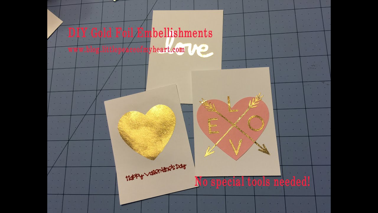 DIY Gold Foil Embellishments No Special Tools Needed! YouTube