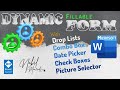 Create a Dynamic Fillable Form in Word to Capture User Input