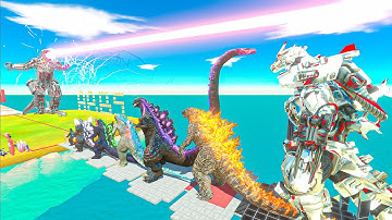 Growing 7 Levels Mechagodzilla vs Evolution of Mechagodzilla Kiryu - Animal Revolt Battle Simulator