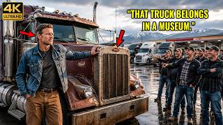 “They Laughed At The Single Dad’s Rusty Peterbilt —  Until 40 Trucks Followed Him Home”