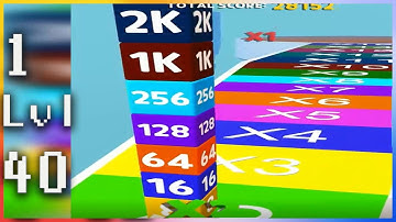 Merge Road Cube 2048 - Gameplay Walkthrough - Levels 1-40