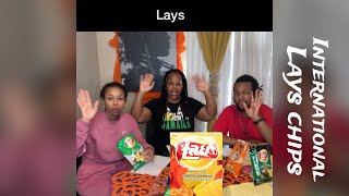 #familyday Trying international LAYS CHIPS!!! This was so fun.