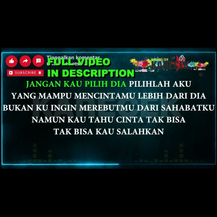 Karaoke Yura Yunita ft Glenn Fredly  Cinta dan Rahasia