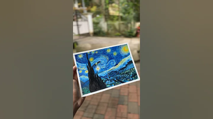 Starry night painting🩶🌙✨| Van Gogh #acrylicpainting #starrynight #shorts