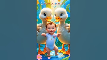 “Cutest Baby Dance with Ducks on the Street 🐤❤️”a ram sam #vairalvideo #funny #cuteduck #babyduck
