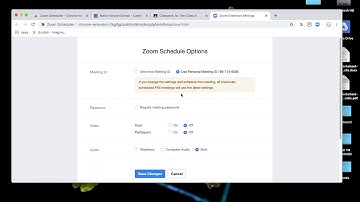Google Calendar + Zoom Extension Scheduling & Settings