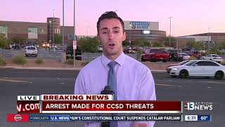 UPDATE: Person arrested for CCSD threats