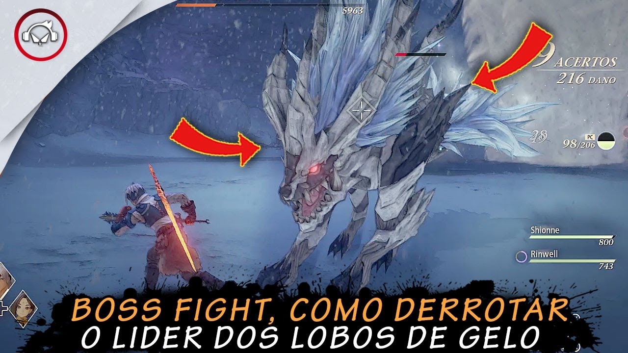 Miniatura do vídeo Tales of arise, Boss Fight, Como derrotar o Lider dos Lobos de Gelo | super dica PT-BR