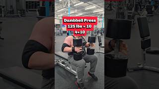Week 34: Chest Day Exercise 1: Dumbbell Press 125 lbs × 10 4×10#workout#exercise#dbpress