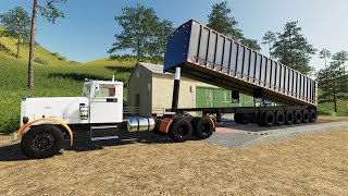 FS19 | VStRuk PT 281 (Peterbilt) & West EP48 End Dump Trailer