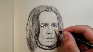 Severus Snape Portrait Drawing | Alan Rickman Art Timelapse