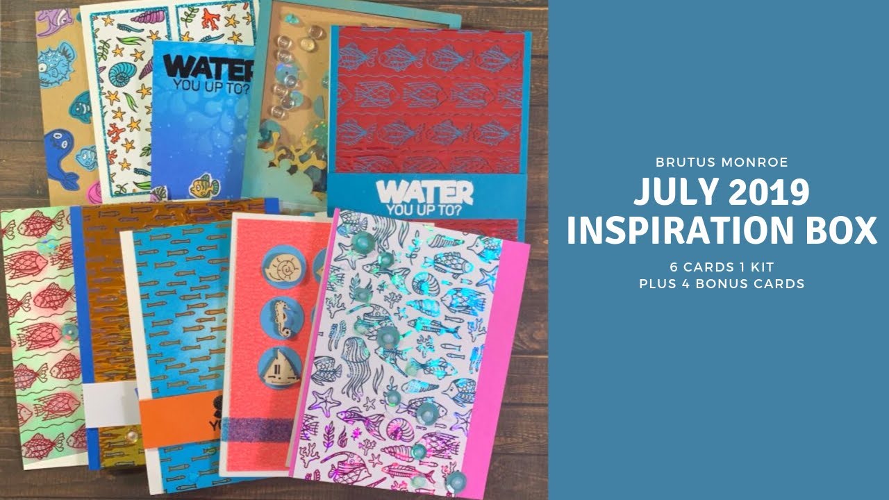 Brutus Monroe July 2019 Inspiration Box | 6 Cards 1 Kit with 4 Bonus Cards