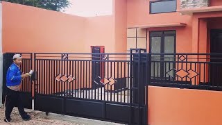 Iron Fence Door ⚡ Minimalist Push Sliding Modern Door 🏠 Purbalingga