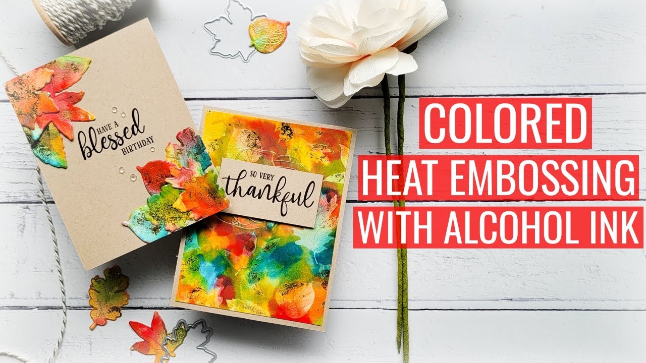 Watercolour Lift Technique with Clear Embossing Powder 