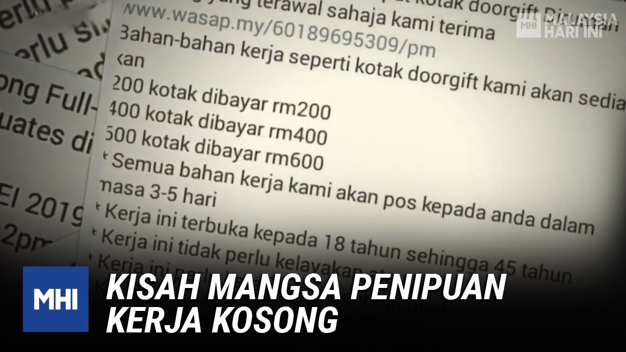 Kisah Mangsa Penipuan Kerja Kosong | MHI (6 April 2022)