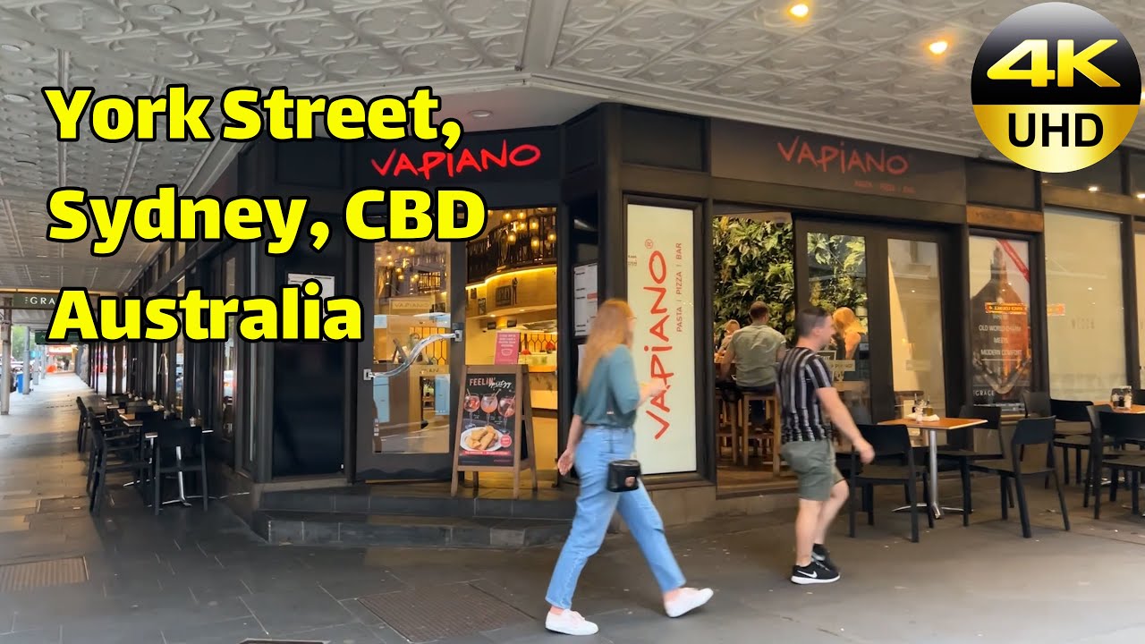 Sydney City Walking Tour - York Street | 4K Walking | January 2022