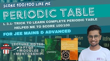 Master the Periodic Table in ONE Video! #iitjee #iit